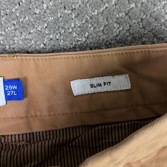 Peter Manning Slim Fit Chino Pants Men's 29 x 27 Measures 29 x 26 Brown Cotton - Picture 7 of 14